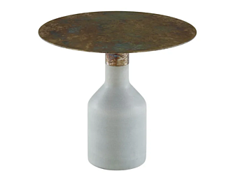 Round natural stone coffee table Oxydation LIGNE ROSET 19980370 factory LIGNE ROSET from Italy