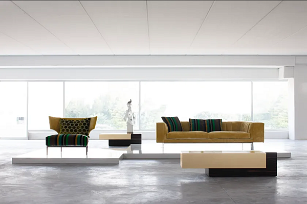 Fabric sofa with upholstered back ERBA ITALIA Grande Bellezza factory ERBA ITALIA from Italy. Foto №6