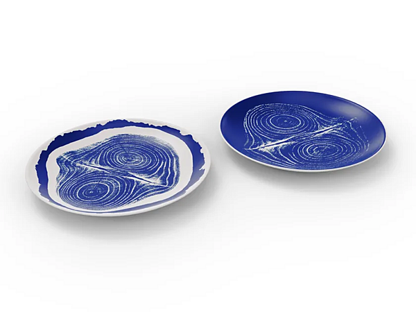 Set of 2 Porcelain Placeholder Plates CASSINA Tronc GNR CP 02 factory CASSINA from Italy. Foto №2