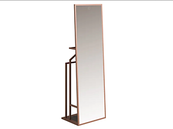 Freestanding rectangular metal mirror with shelf Sesto Senso CPRN HOMOOD S506