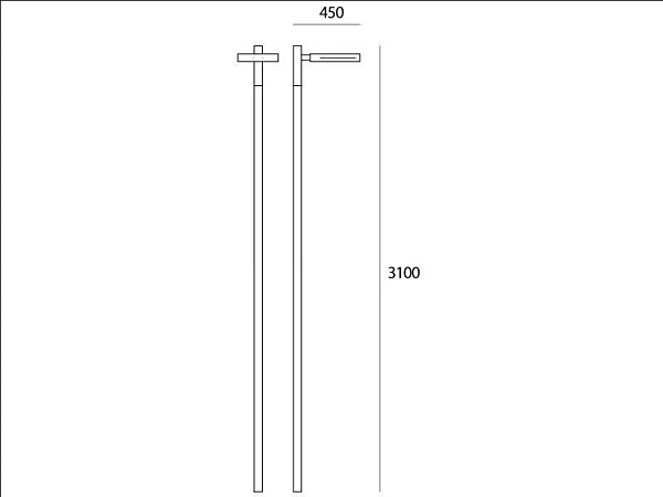 Street Lamp in Die Cast Aluminium Provoca Artemide T085430, T085410, T085420, T085400 factory Artemide from Italy. Foto №4