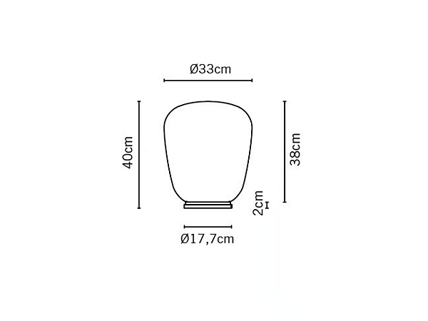 Glass table lamp Fabbian Lumi Baka factory Fabbian from Italy. Foto №4