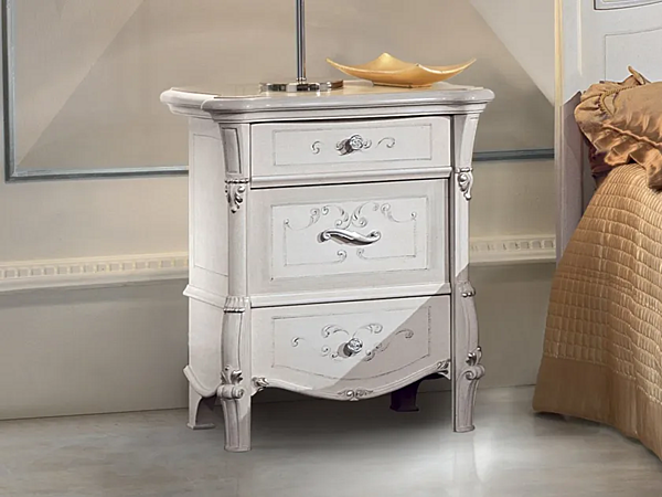 Wooden bedside table with drawers CASA +39 Prestige 306 factory CASA +39 from Italy. Foto №1