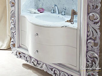 Wall-mounted vanity unit with drawers and mirror Modenese Luxury Interiors 13698 factory MODENESE GASTONE from Italy