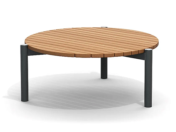 Low Round Teak Garden Side Table Atmosphera Lobster LO.TC factory ATMOSPHERA from Italy. Foto №1