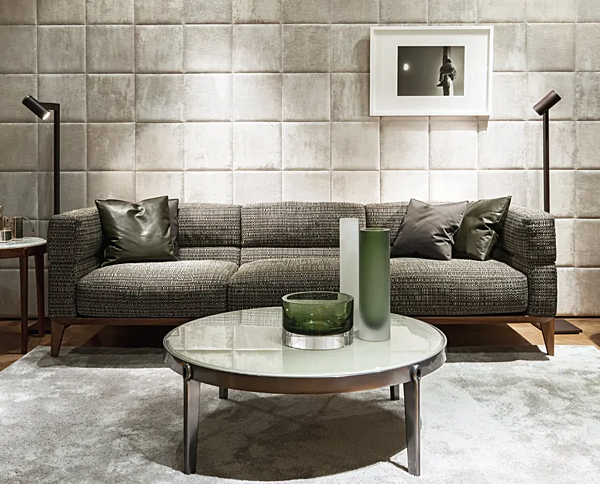 Two-seater fabric sofa with soft back GIORGETTI AGO factory GIORGETTI from Italy. Foto №2