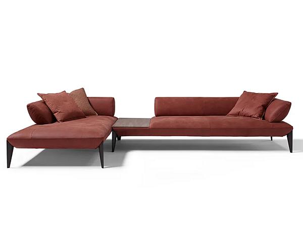 Sectional sofa with integrated coffee table Egoitaliano Avenue factory Egoitaliano from Italy. Foto №1