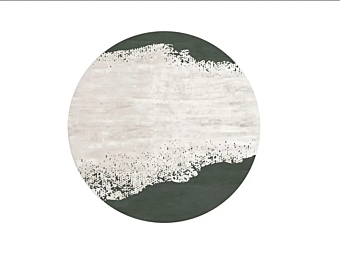 Round Handmade Bamboo Silk Rug Tides GIORGETTI
