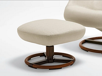 Fabric footstool with tilt mechanism GIORGETTI Tilt 332507 70606, 70607