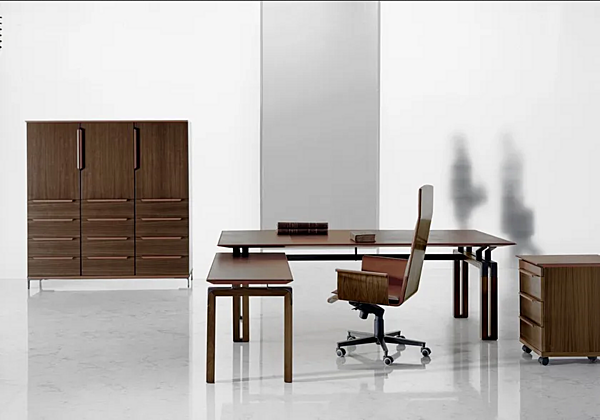 Tall wooden office storage unit with drawers I 4 Mariani Paso Doble factory i 4 Mariani from Italy. Foto №3