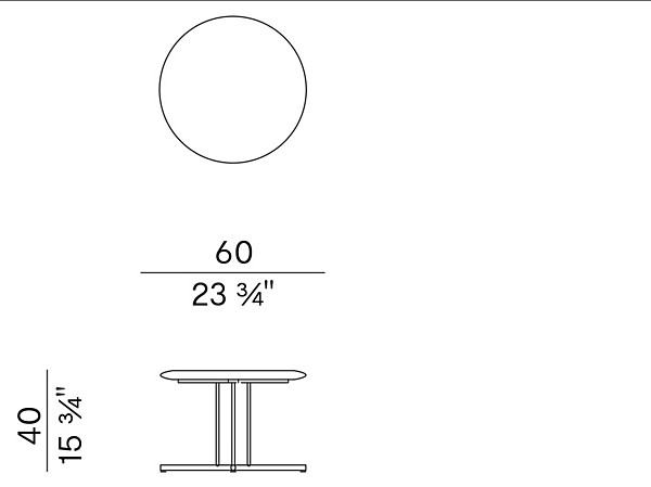 Round coffee table in ash and metal Potocco Graphic 955 TBC 60 80 955/TBC-60, 955/TBC-80 factory POTOCCO from Italy. Foto №7