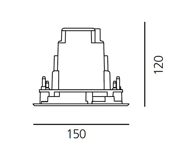 Recessed Aluminium Outdoor Spotlight Ego Artemide factory Artemide from Italy. Foto №16