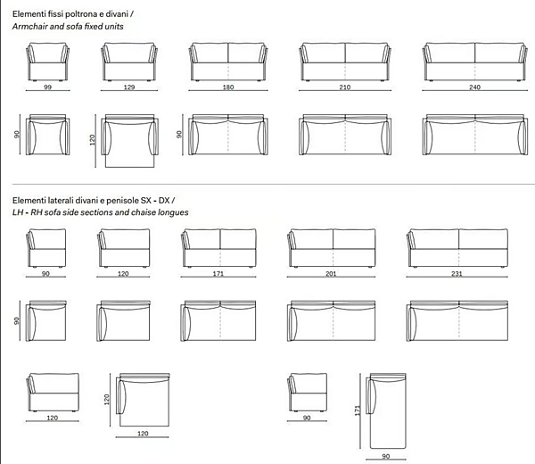 Modular sofa with upholstered back NOVAMOBILI Smuk Sofa factory NOVAMOBILI from Italy. Foto №7