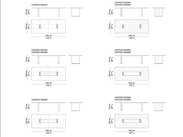 Rectangular wooden meeting table Cartesiano i 4 Mariani factory i 4 Mariani from Italy. Foto №2