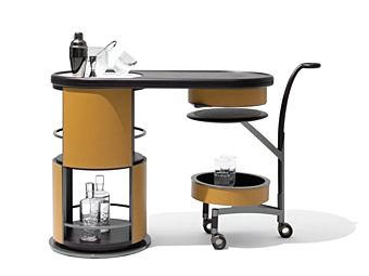 Walnut Bar Cabinet GIORGETTI Host Collection 65500, 65510
