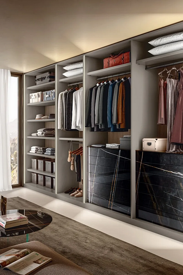 Sectional walk-in wardrobe outfit 1180 LAGO factory LAGO from Italy. Foto №2