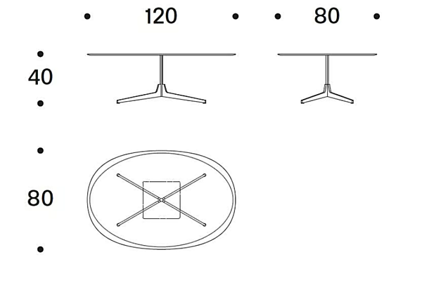 Low oval marble coffee table Saba Hexa factory SABA from Italy. Foto №6
