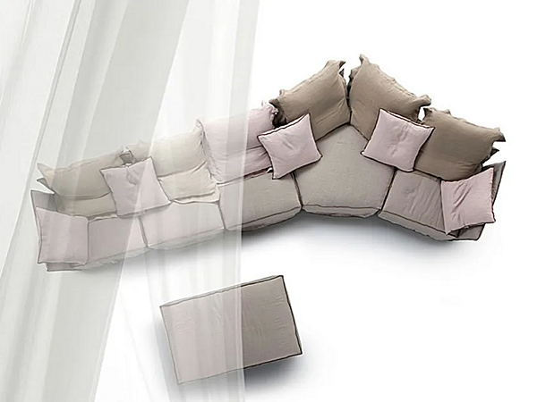 Sectional sofa with upholstered back ERBA ITALIA INDEPENDENT factory ERBA ITALIA from Italy. Foto №9