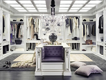 Wooden Walk-in Wardrobe Modenese Luxury Interiors 14908 factory MODENESE GASTONE from Italy