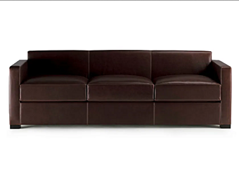 Three-Seater Sofa with Upholstered Back POLTRONA FRAU Linea A factory POLTRONA FRAU from Italy