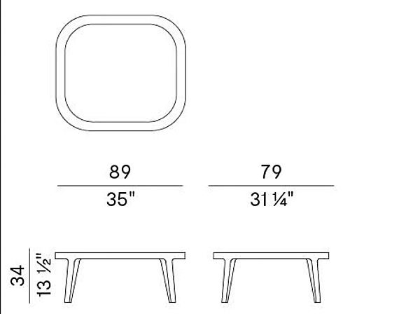 Rectangular low coffee table in ash wood Potocco Spring 841 TBQ 841/TBQ factory POTOCCO from Italy. Foto №4