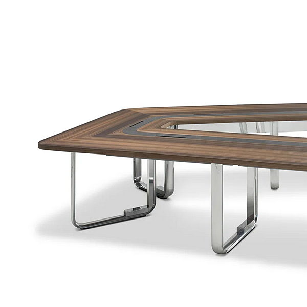 Modular wooden meeting table with cable management i 4 Mariani factory i 4 Mariani from Italy. Foto №2