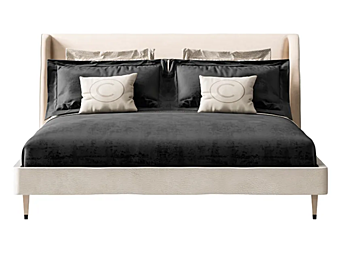 Leather double bed with upholstered headboard CPRN HOMOOD Sesto Senso S500, S501, S502