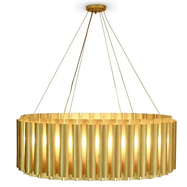 Handmade brass pendant lamp Aurum III BRABBU factory BRABBU from Italy. Foto №2