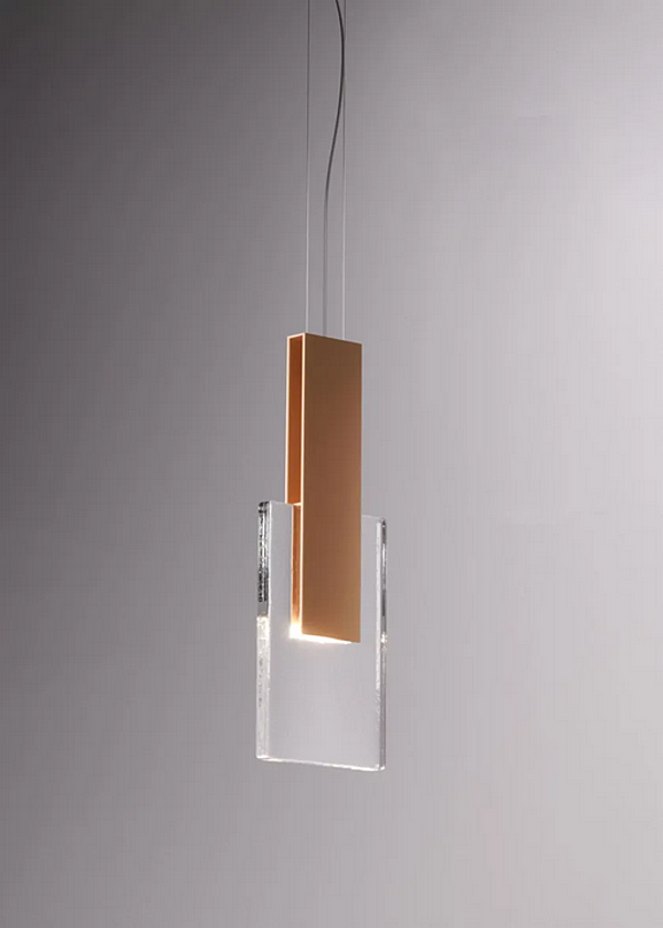 Pendant lamp Amulette Fabbian glass modern design factory Fabbian from Italy. Foto №3