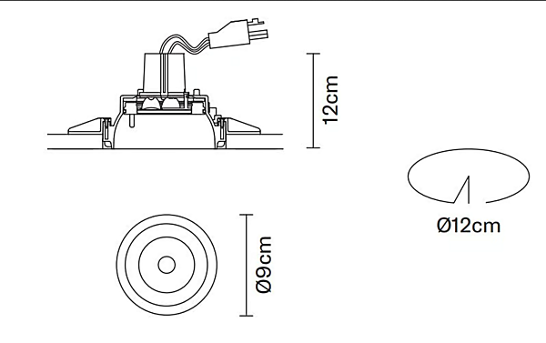 Adjustable Recessed Ceiling Spotlight Fabbian Tools Collection F19 F25 factory Fabbian from Italy. Foto №2