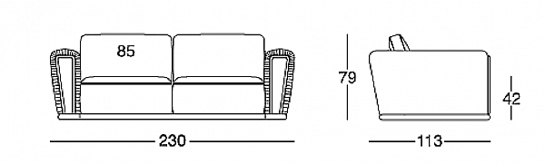 Couch LONGHI (F.LLI LONGHI) W 550