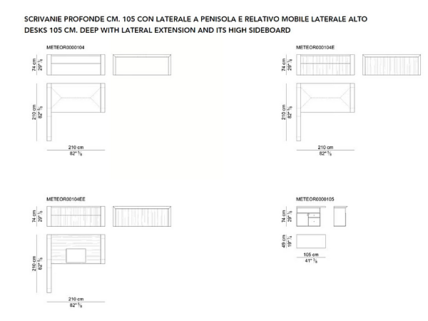 L Shaped Leather Executive Desk Meteora I 4 Mariani factory i 4 Mariani from Italy. Foto №10
