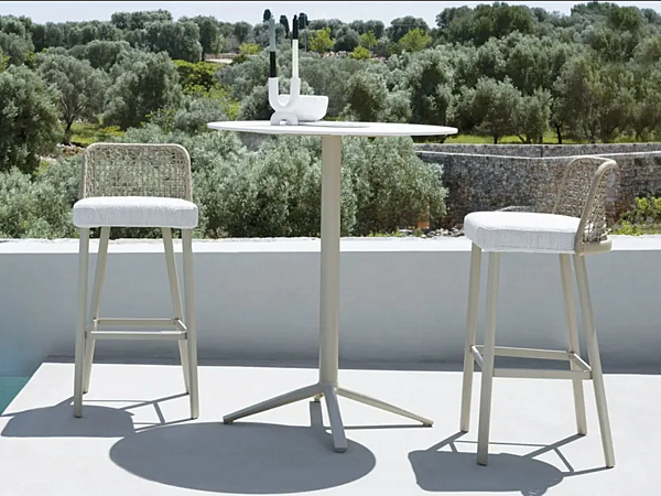 Round aluminium high table Emma VARASCHIN factory VARASCHIN from Italy. Foto №1