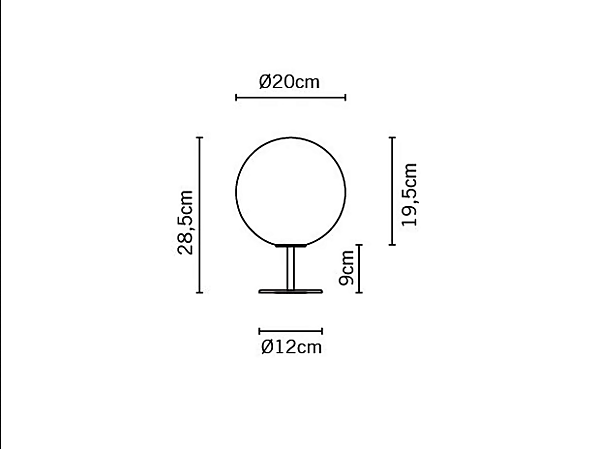 Glass table lamp Fabbian Lumi Sfera factory Fabbian from Italy. Foto №4