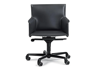 Tanned Leather Office Chair with Castors Enrico Pellizzoni Pasqualina Tanned Leather Office Chair with Castors Enrico Pellizzoni Pasqualina factory ENRICO PELLIZZONI from Italy