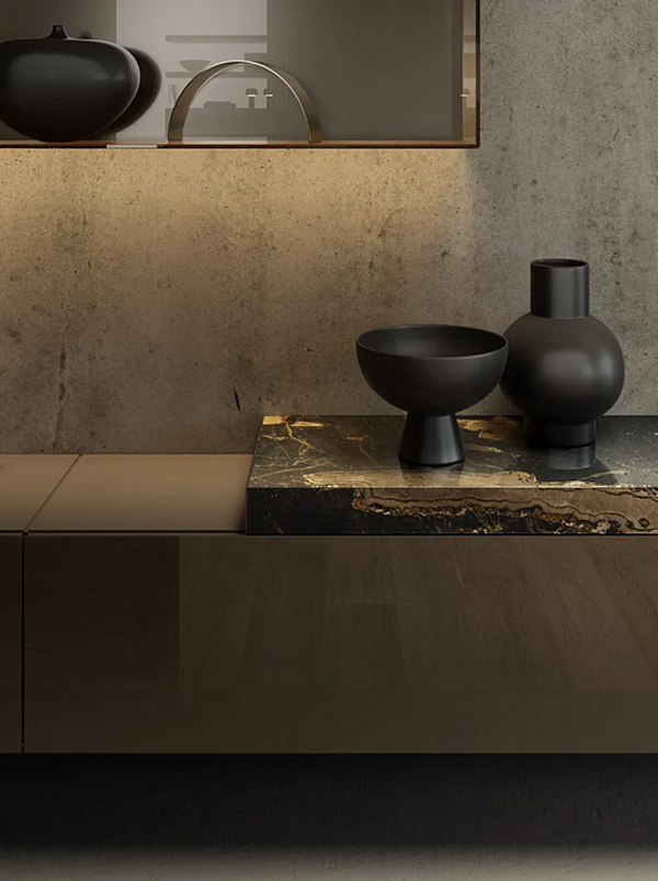 Wall Mounted Marble Storage Unit LAGO 36E8 1918 factory LAGO from Italy. Foto №4