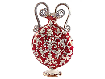 Handmade ceramic vase Lustro Rubino L_Antica Deruta LR/1190/56