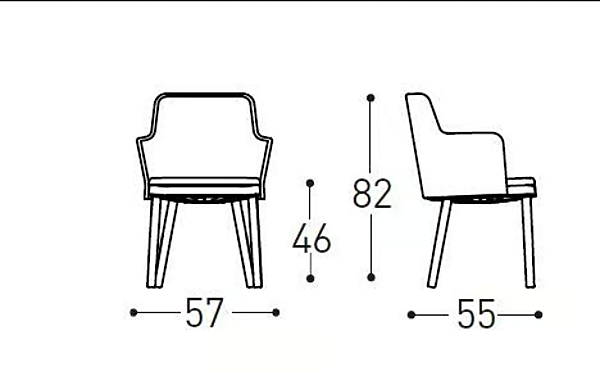 Aluminium garden chair with armrests VARASCHIN Emma 23614 factory VARASCHIN from Italy. Foto №24