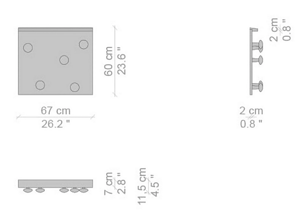 Wall Mounted Solid Wood Coat Rack CASSINA LC17 Portemanteau 017 factory CASSINA from Italy. Foto №5