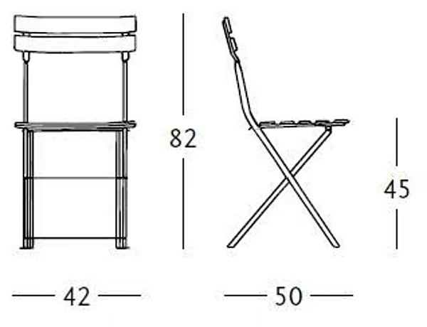 Folding stainless steel chair Celestina ZANOTTA factory ZANOTTA from Italy. Foto №6