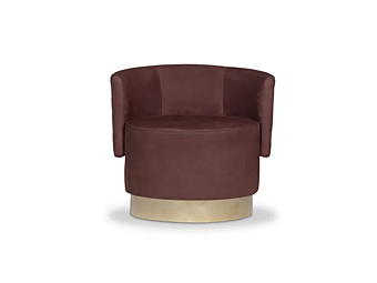 Easy chair with upholstered back BAXTER Anais factory BAXTER from Italy