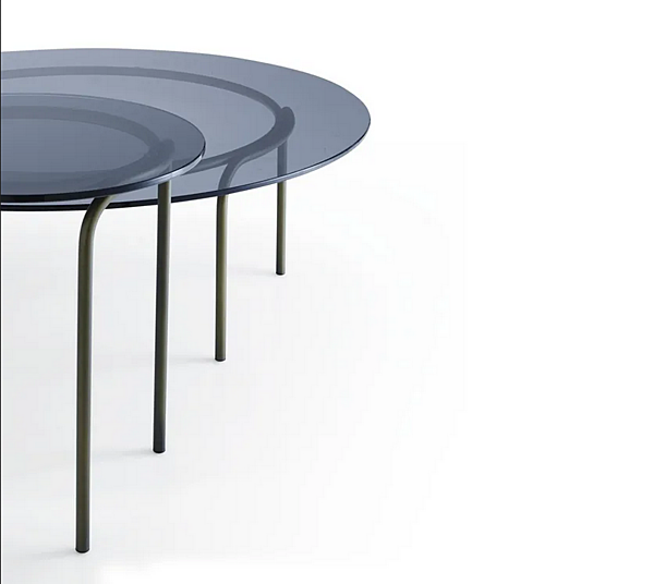 Round Tempered Glass High Side Table Ligne Roset Liam 19980380 factory LIGNE ROSET from Italy. Foto №3