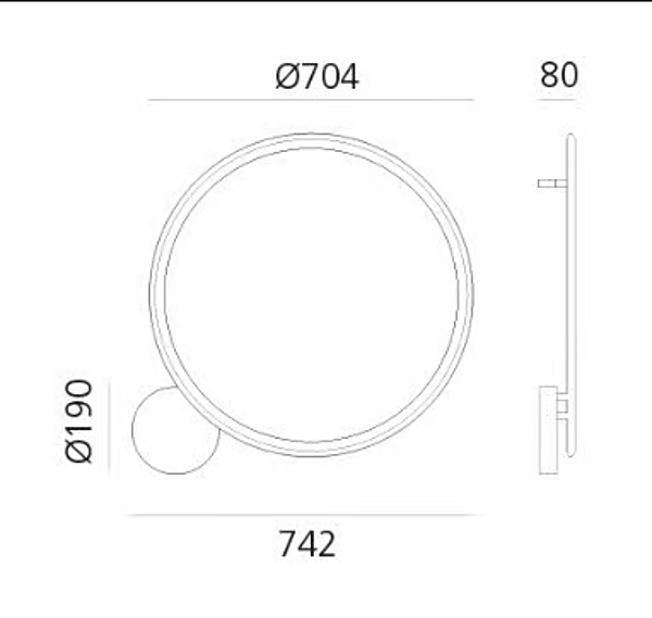 LED wall lamp in aluminium Discovery Artemide factory Artemide from Italy. Foto №9