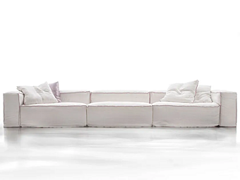 Sectional sofa with upholstered back ERBA ITALIA Aspettami