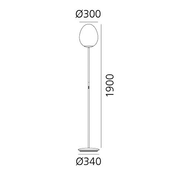 Blown Glass Floor Lamp Stellar Nebula Artemide 0152220A factory Artemide from Italy. Foto №4