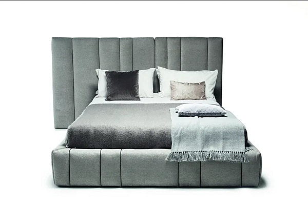 Fabric bed with upholstered headboard VIBIEFFE Italo 5050 factory VIBIEFFE from Italy. Foto №3