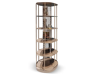 Freestanding metal bookcase Asparagus CORTEZARI 750 factory CORTE ZARI from Italy