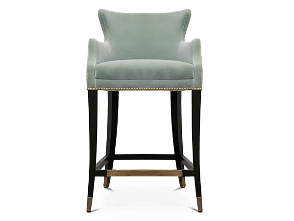 High velvet stool with armrests BRABBU Dukono factory BRABBU from Italy. Foto №2