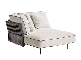 Fabric garden daybed with soft back Potocco Soul 960 CL 960/CL