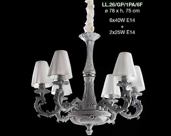 Chandelier LORENZON (F.LLI LORENZON) LL.26/GP/1PA/6F factory LORENZON (F.LLI LORENZON) from Italy. Foto №1